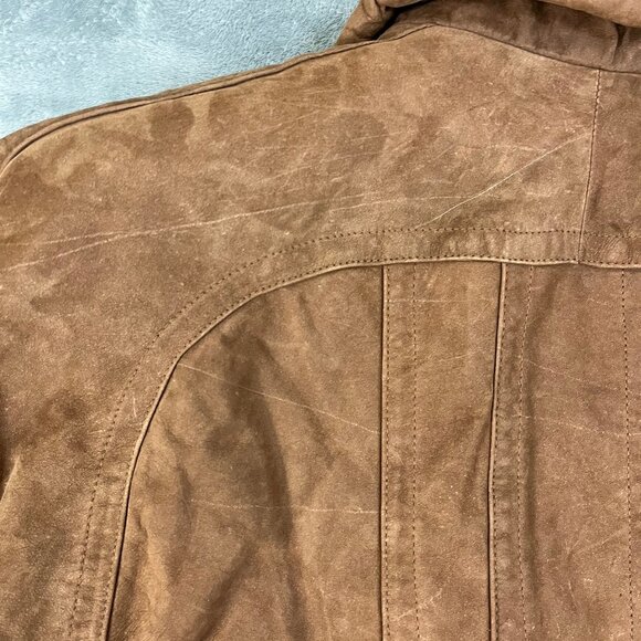 Vintage Global Identity G-III Men's Size L Brown Leather Bomber Jacket - Picture 12 of 14